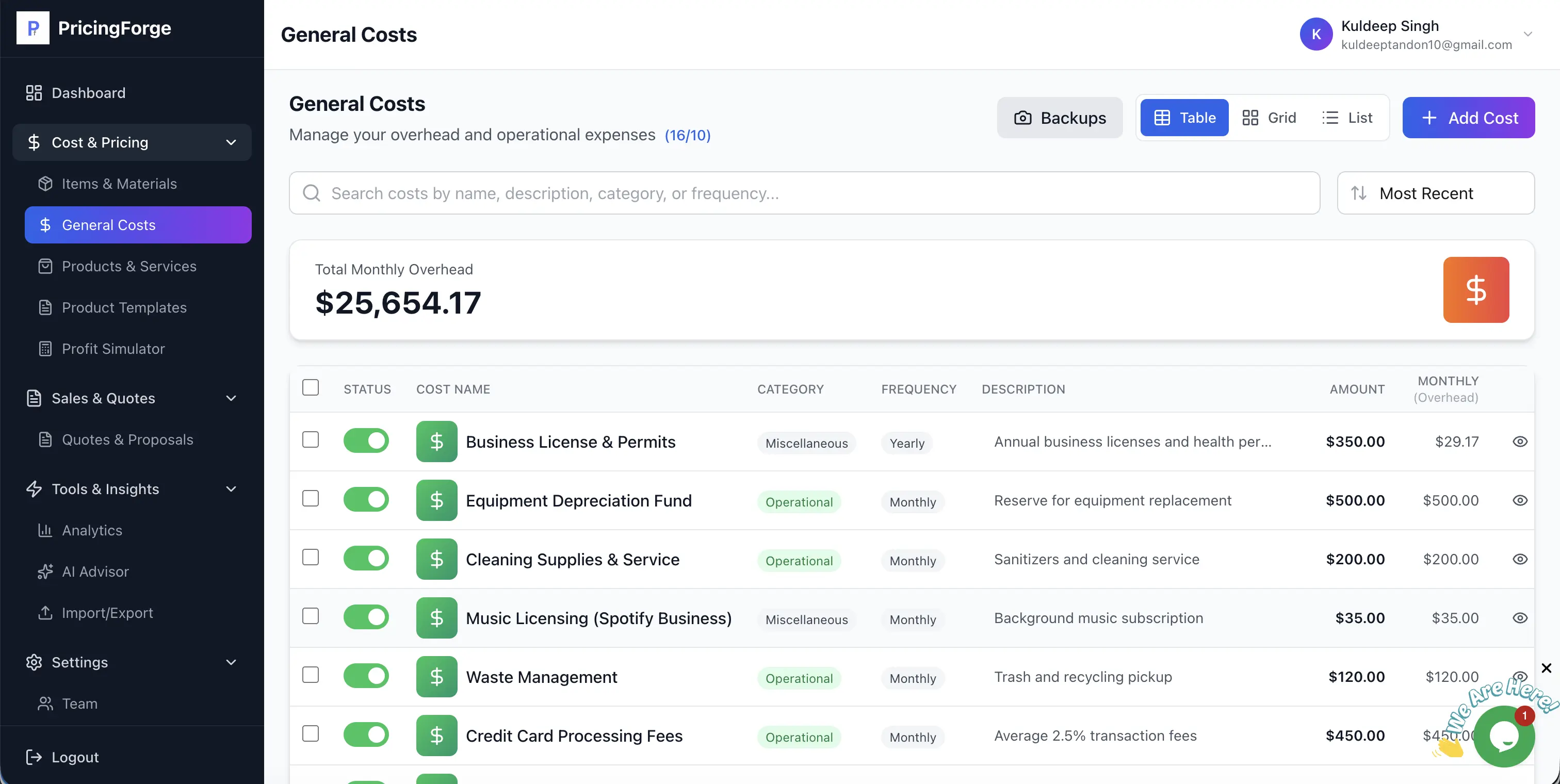 Operational Costs - Manage overhead and expenses